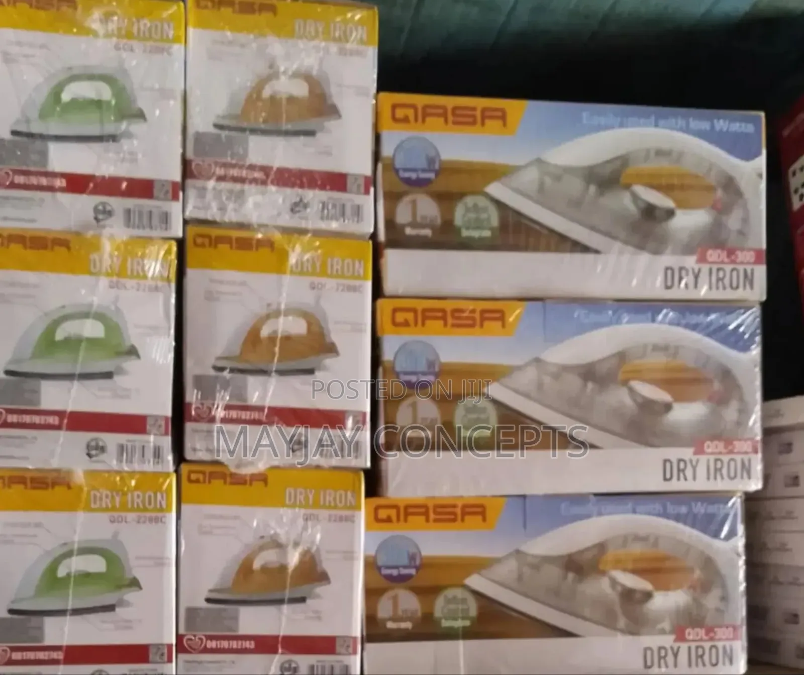 Qasa Energy Saving Dry Iron for Solar and Electricity-300w