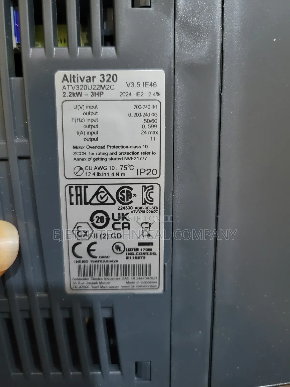 Schneider VFD Inverter 2.2kw 220v