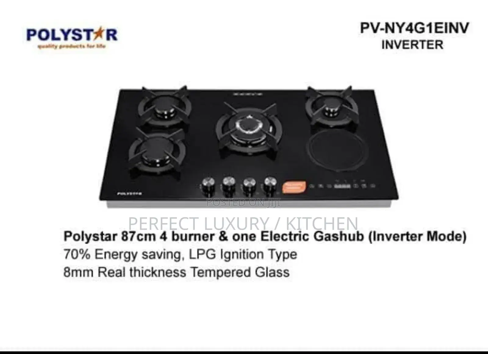 Inbuilt 4 Gas Burner + 1 Hot Plate Available