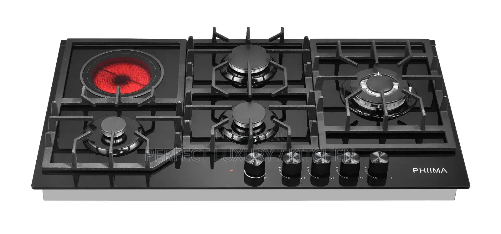 Inbuilt 4 Gas Burner + 1 Hot Plate Available