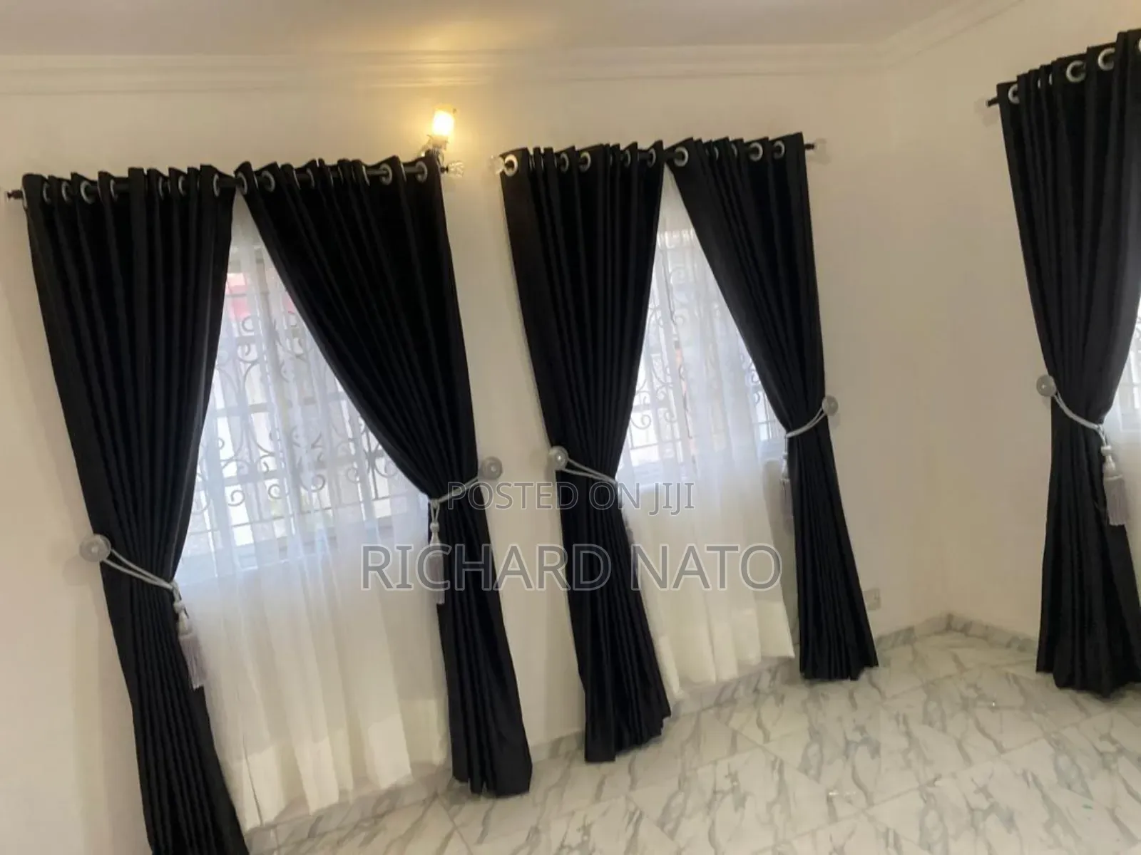 High Quality Being Black Turkish Curtain