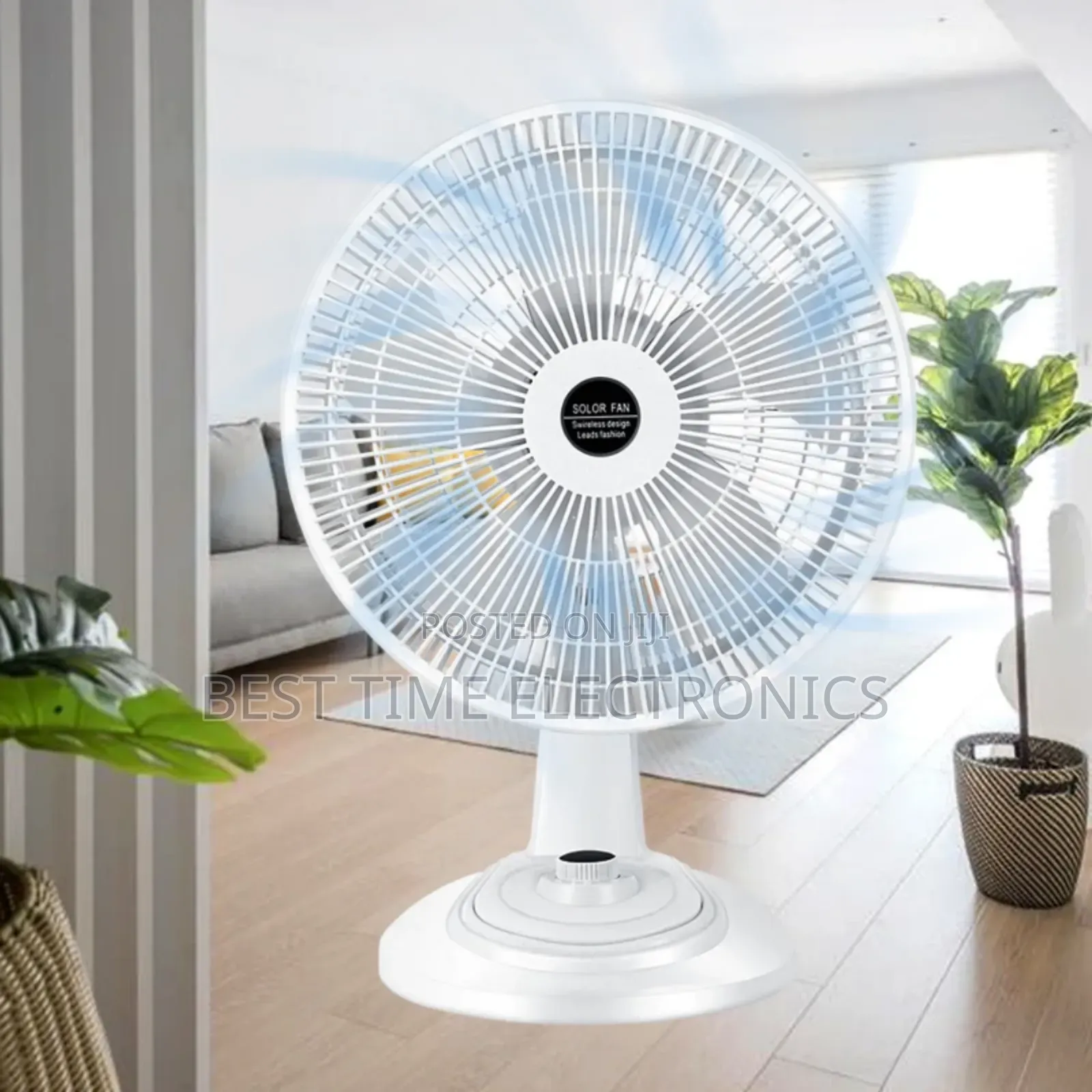 Quality 14" Favorite Solar Rechargeable Table Fan