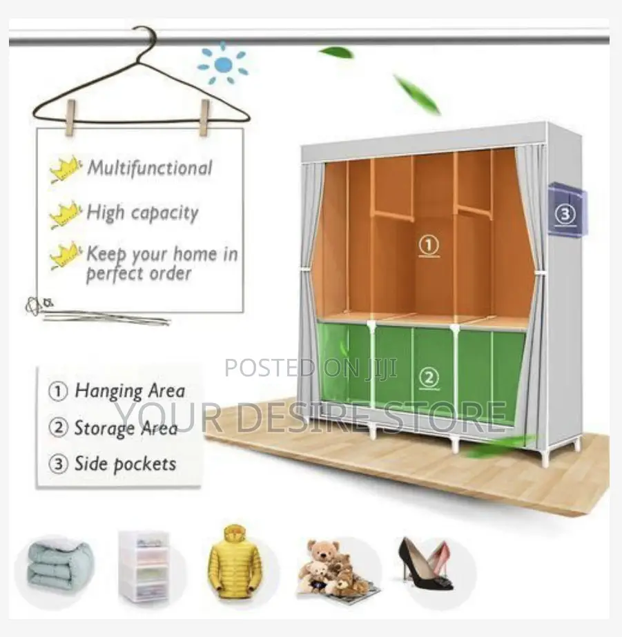 Multi-Layer Standing Clothes Organizer Wardrobe