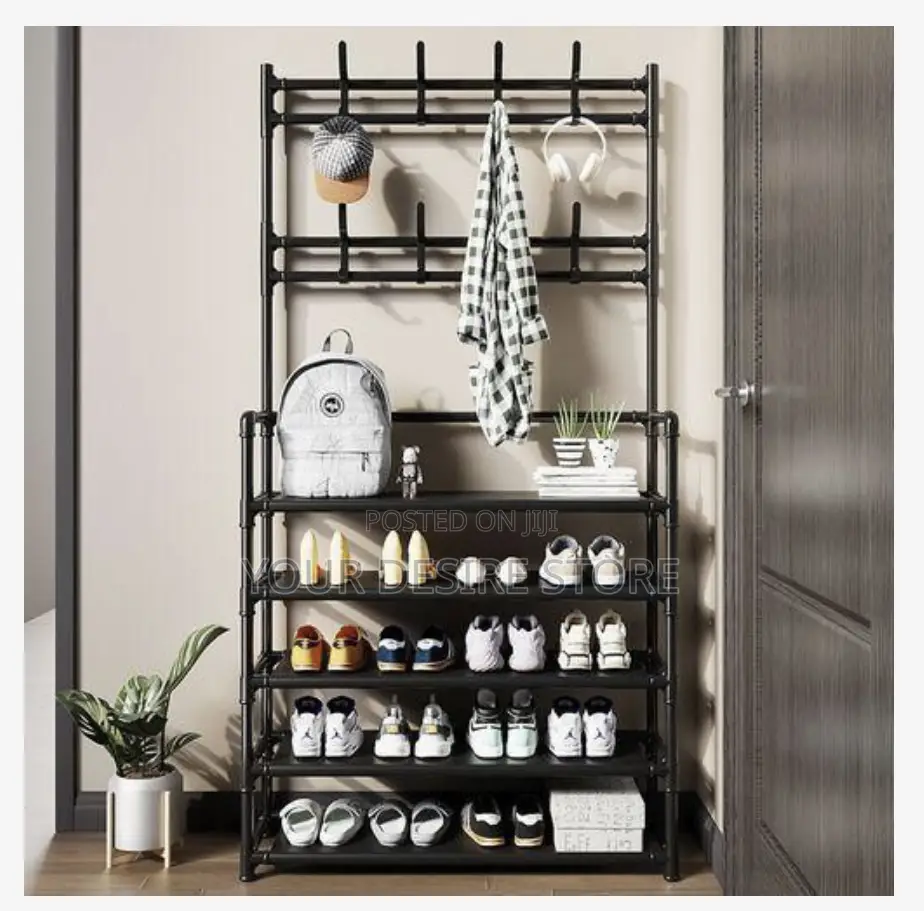 Modern 5 Tier 80cm Multi Functional Shoe and Hat Rack