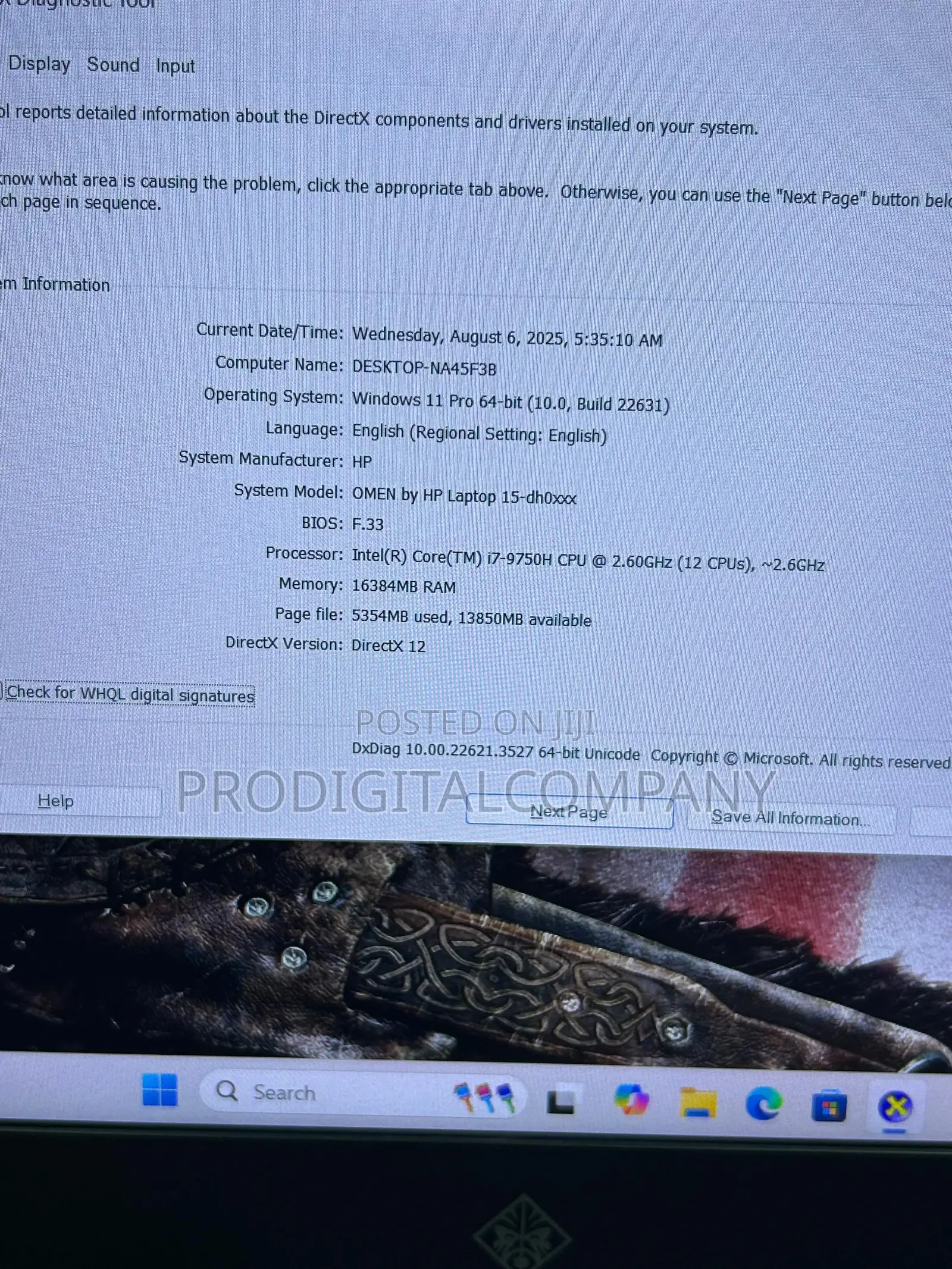 Laptop HP Omen 15 16GB Intel Core I7 SSD 512GB