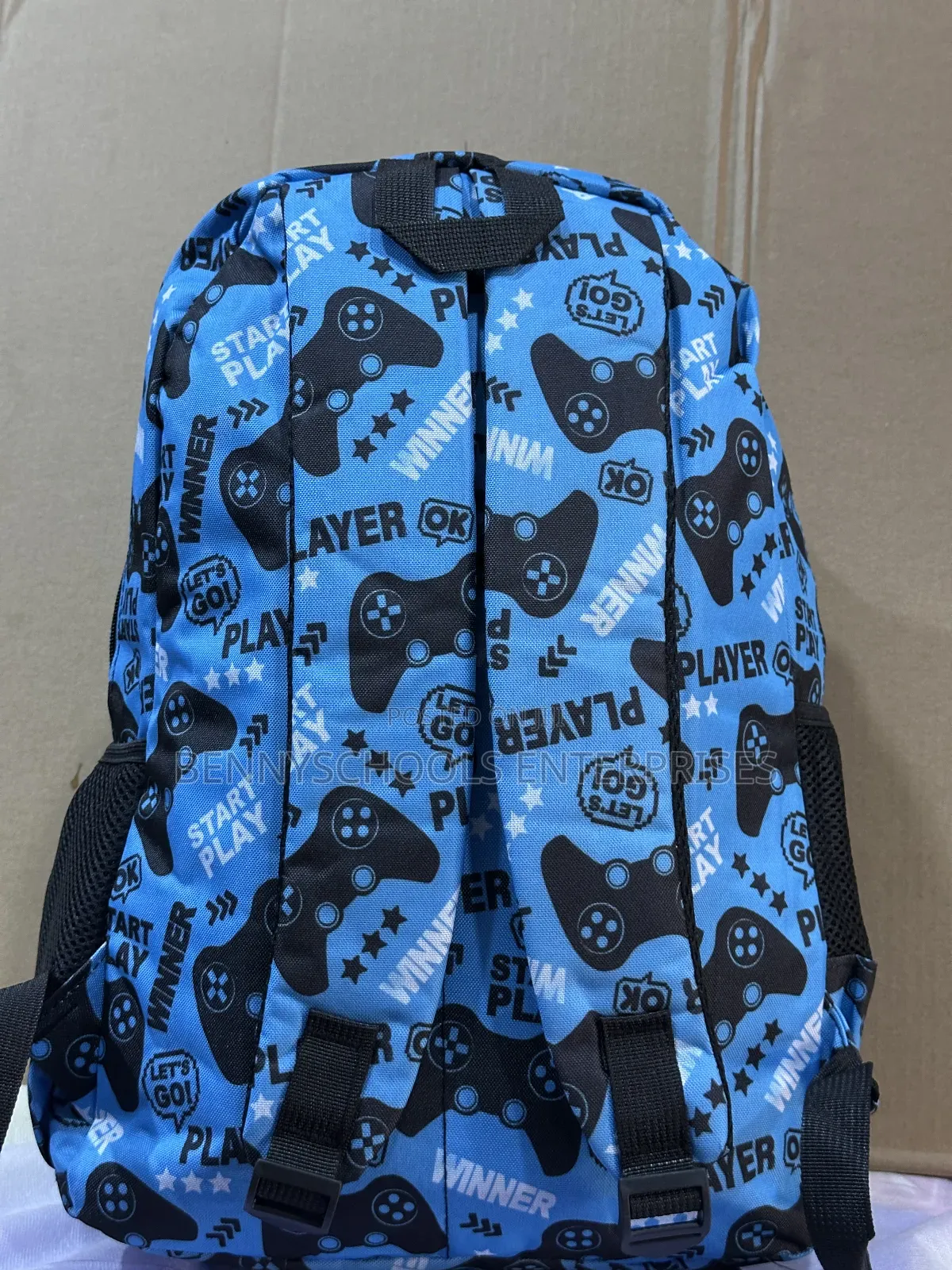 Blue and Black Multi Coloured Stock School Bag