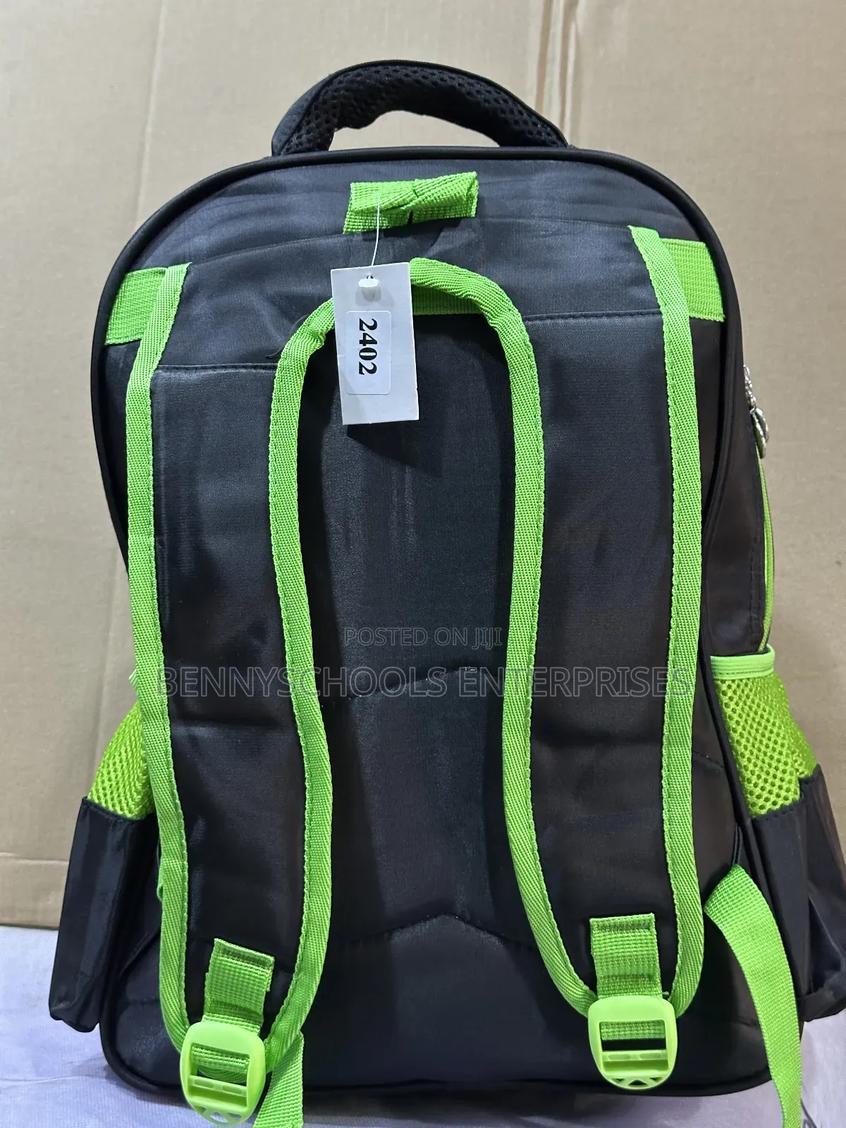 Blue and Green Car School Bag for Boys