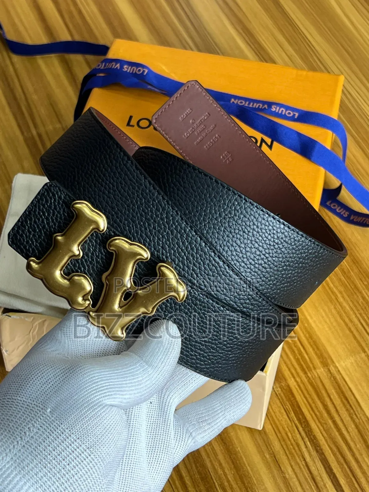 Original Louis Vuitton Leather Belts Available in Store