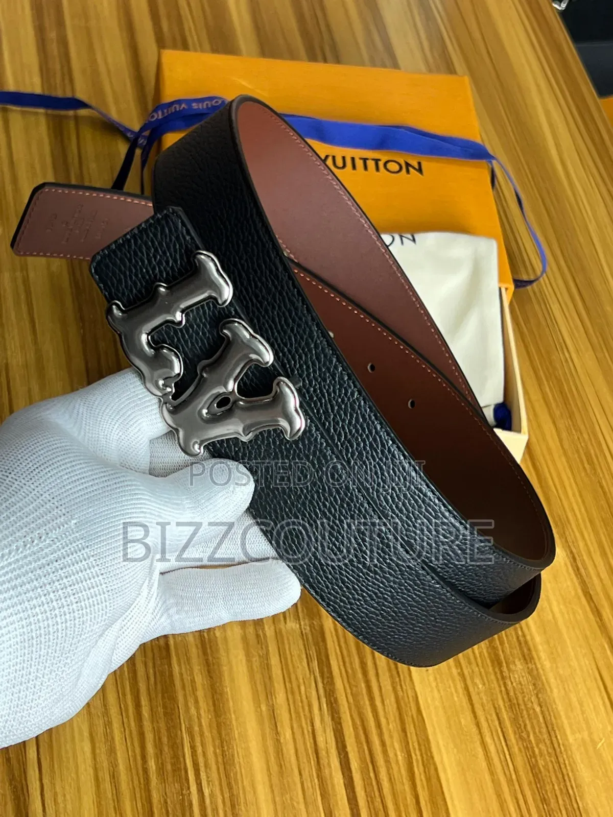 Original Louis Vuitton Leather Belts Available in Store