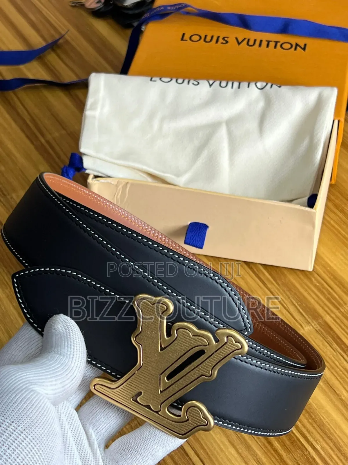 Original Louis Vuitton Leather Belts Available in Store