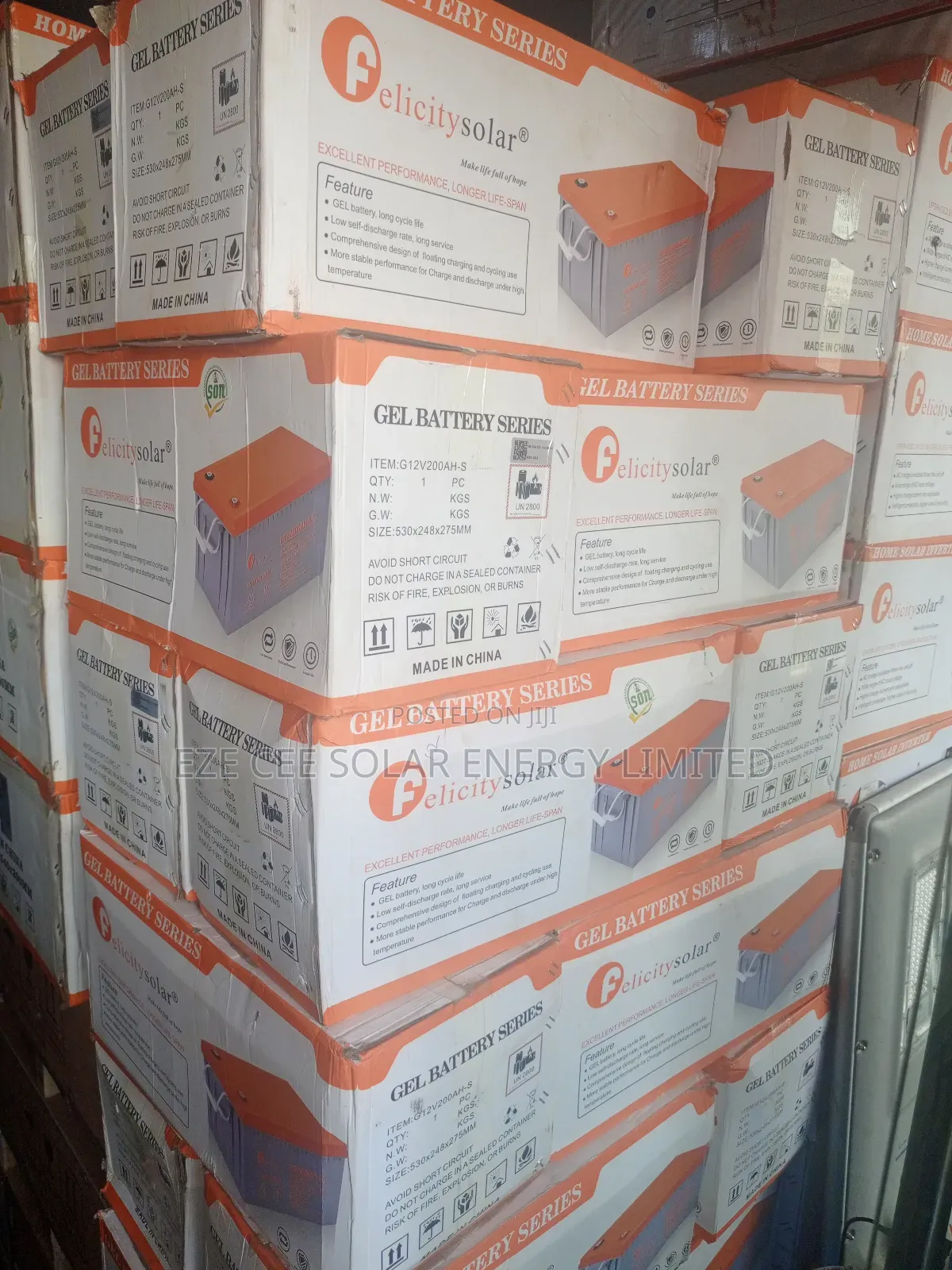 12v 200ahm Felicity Gel Battery