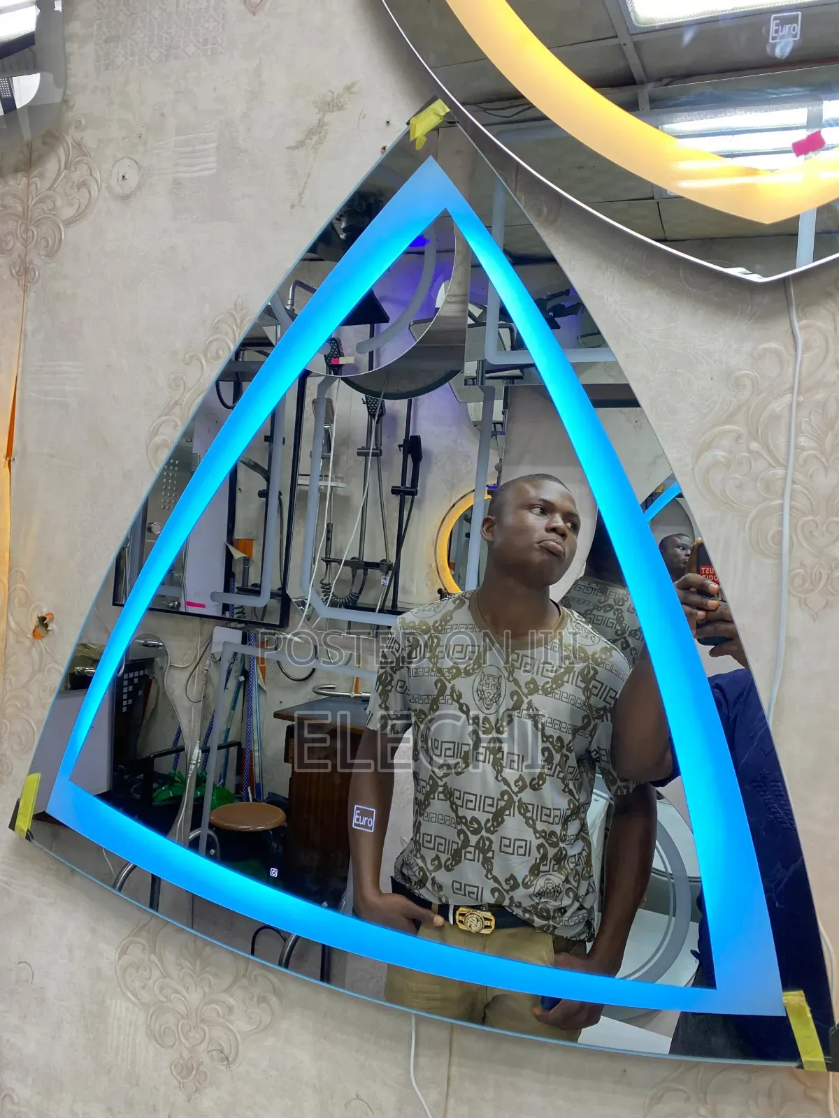 Triangle Bathroom Led Mirror
