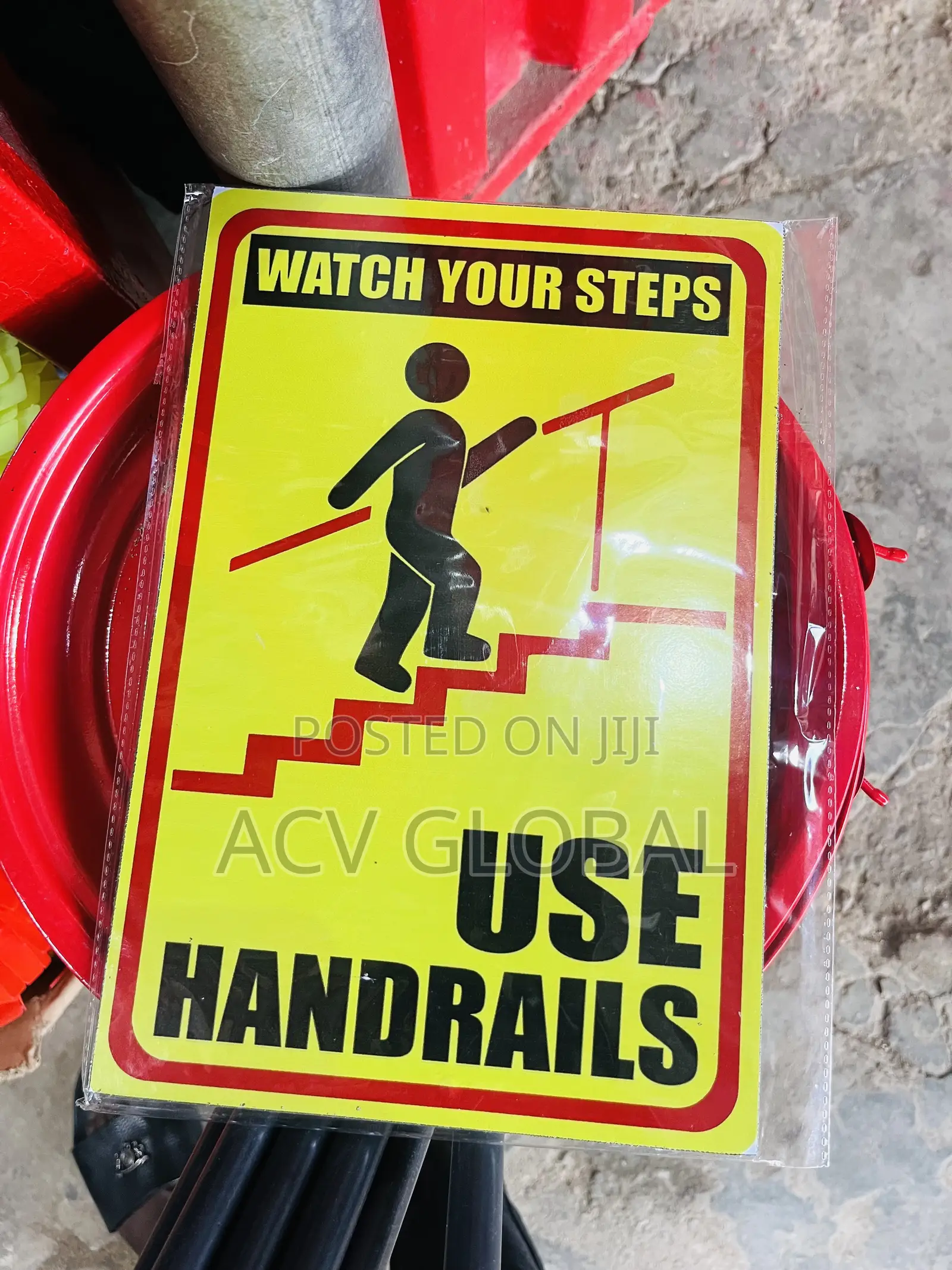 Safety Sign Use Handrails