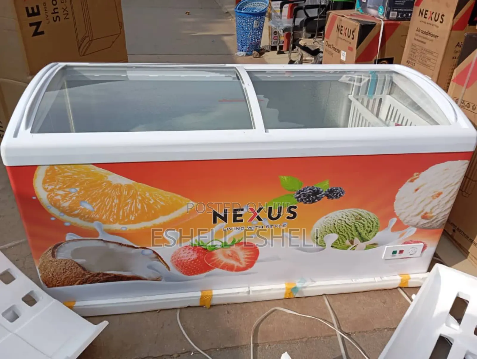 470 Liters Nexus Double Door Ice Cream Display Freezer
