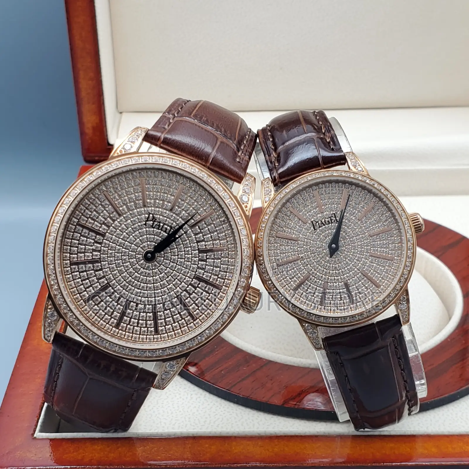 Piaget Quality Luxury Men Genuine Leather Wristwatch