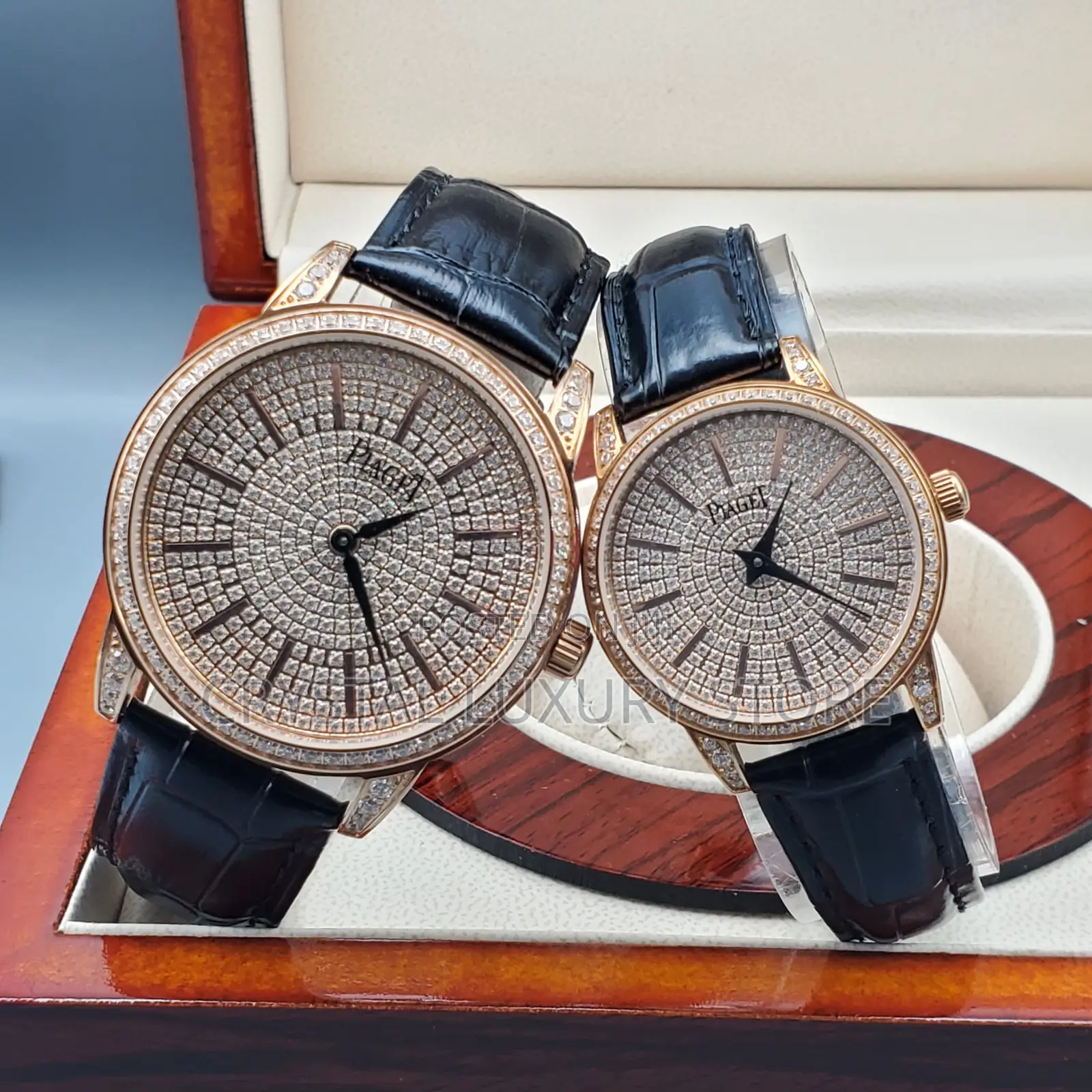 Piaget Quality Luxury Men Genuine Leather Wristwatch