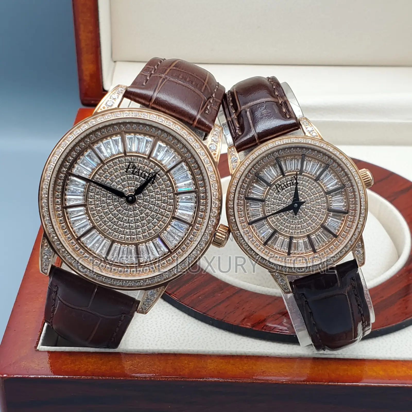 Piaget Quality Luxury Men Genuine Leather Wristwatch