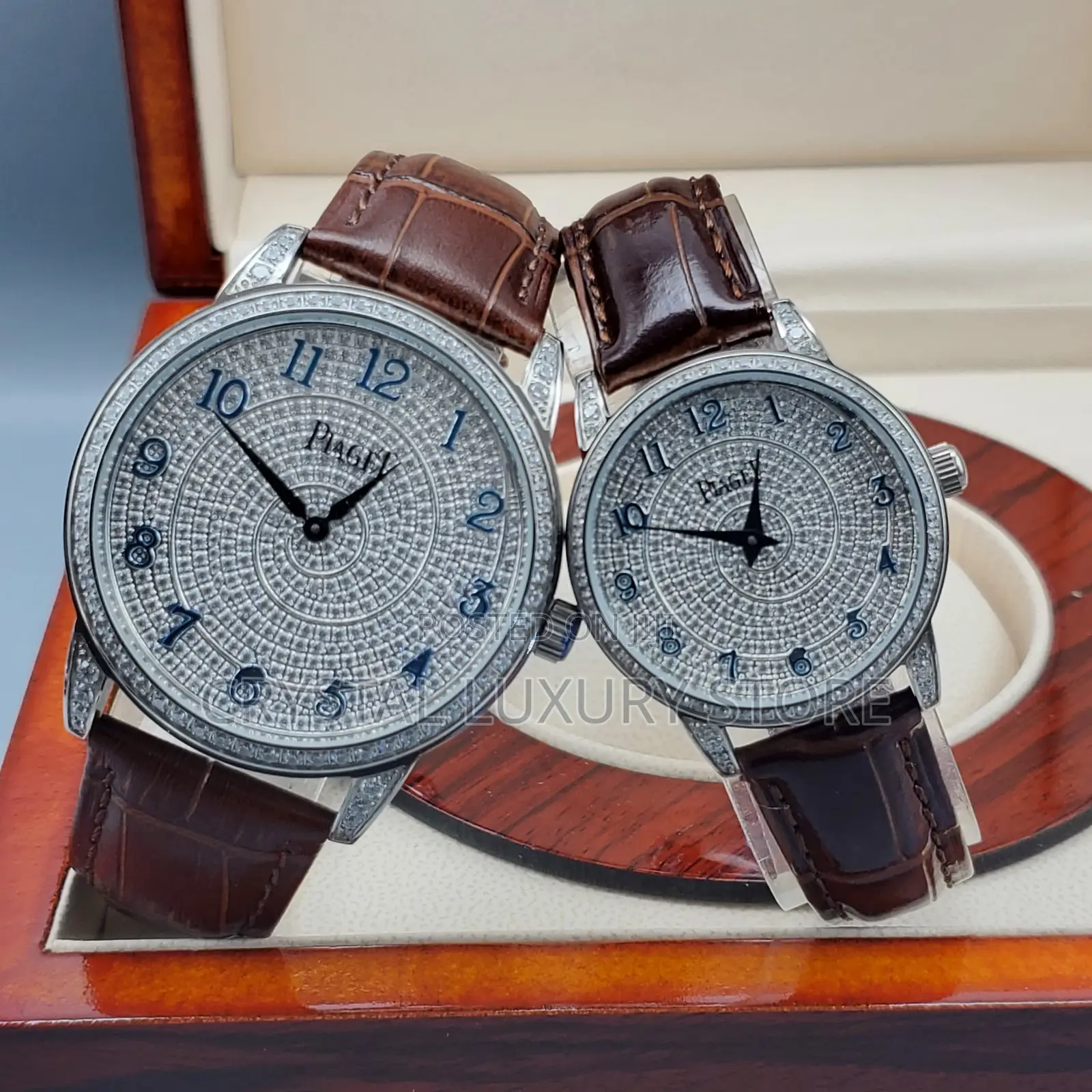 Piaget Quality Luxury Men Genuine Leather Wristwatch
