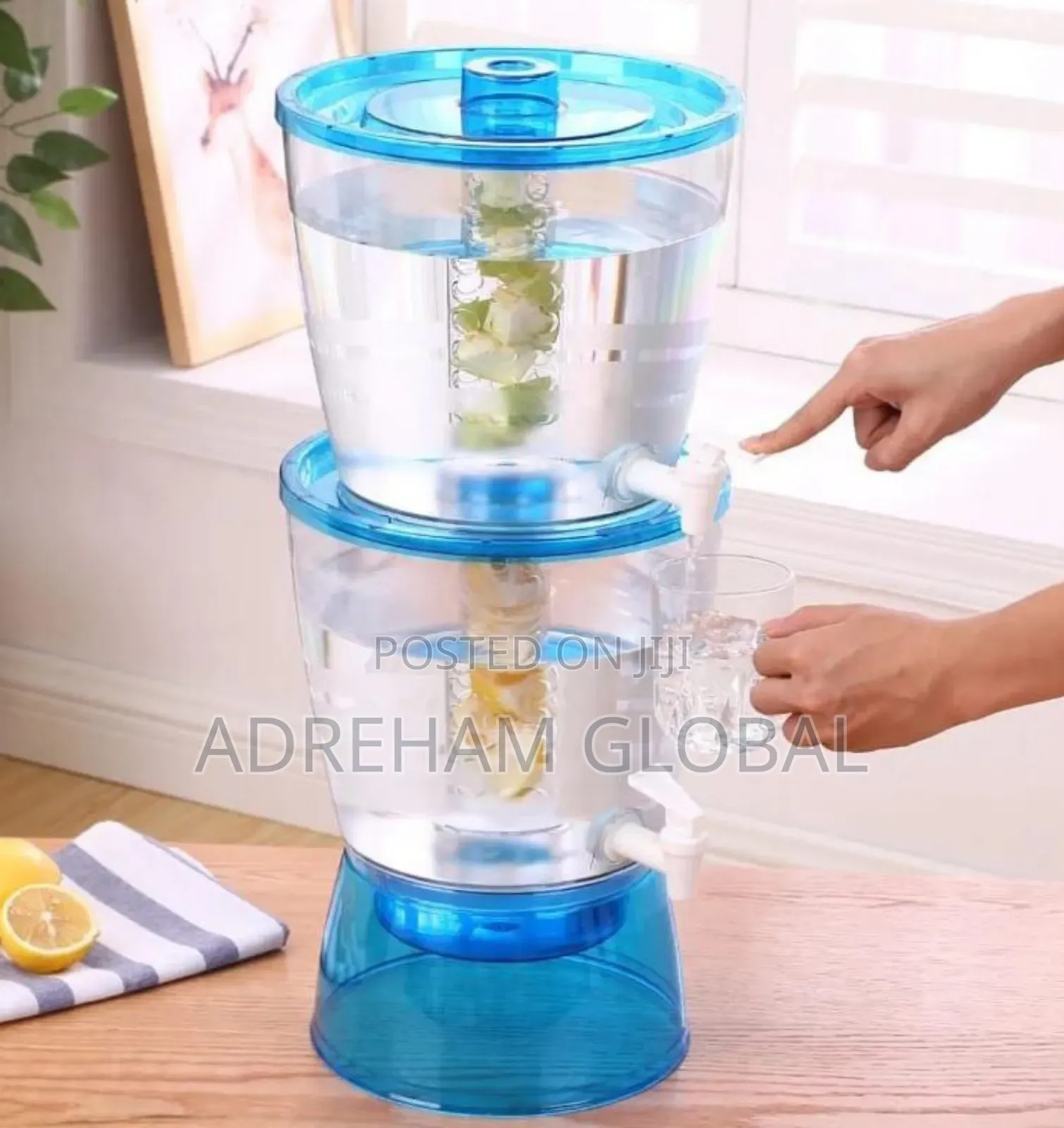 13liters Acrylic Double Beverage Juice Dispenser