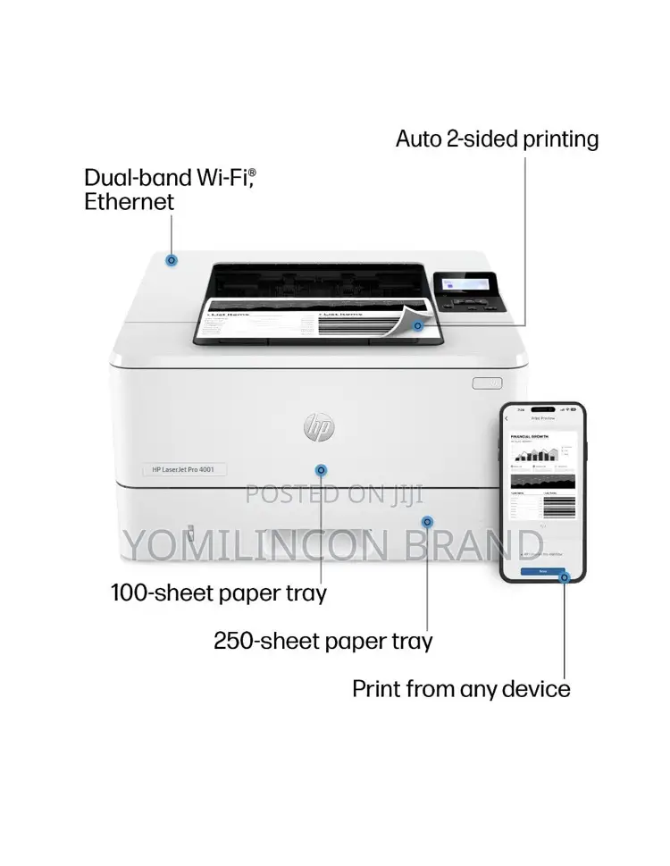 Hp Laserjet Pro 4001dw Wireless Black White Printer,