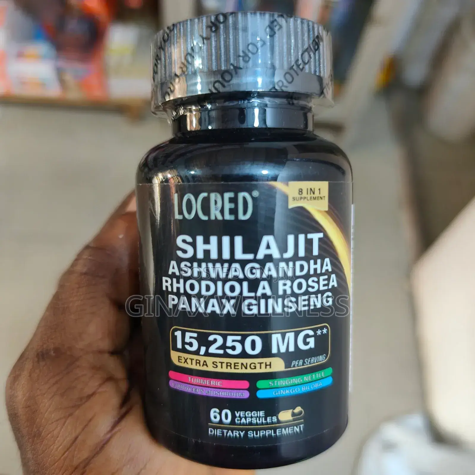 8-in-1 Shilajit Blend Capsules (60 Capsules, 15250mg)