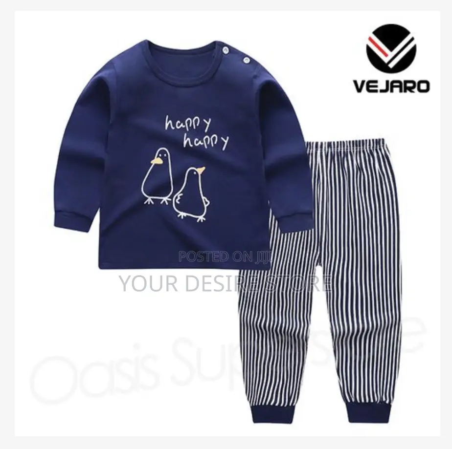 Vejaro Bc002 Infant Baby Clothes Sets Pattern Penguin-Blue