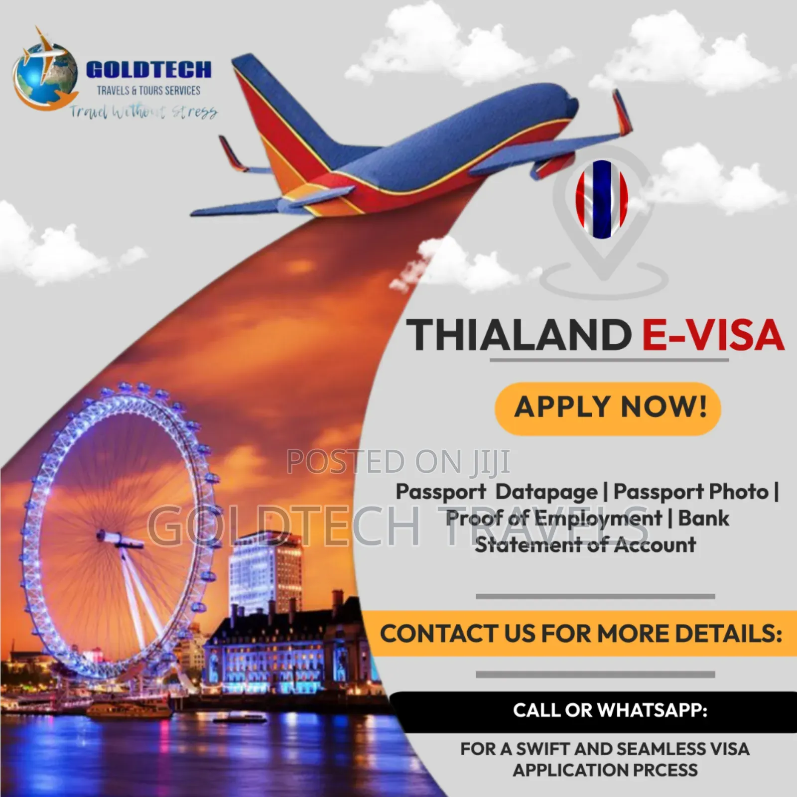 Thailand Tourist E-visa Package Available