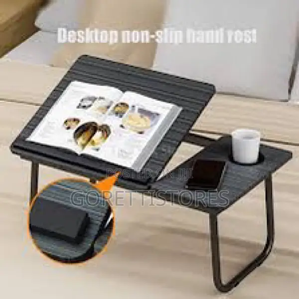 Adjustable Foldable Laptop Table With Cup Holder