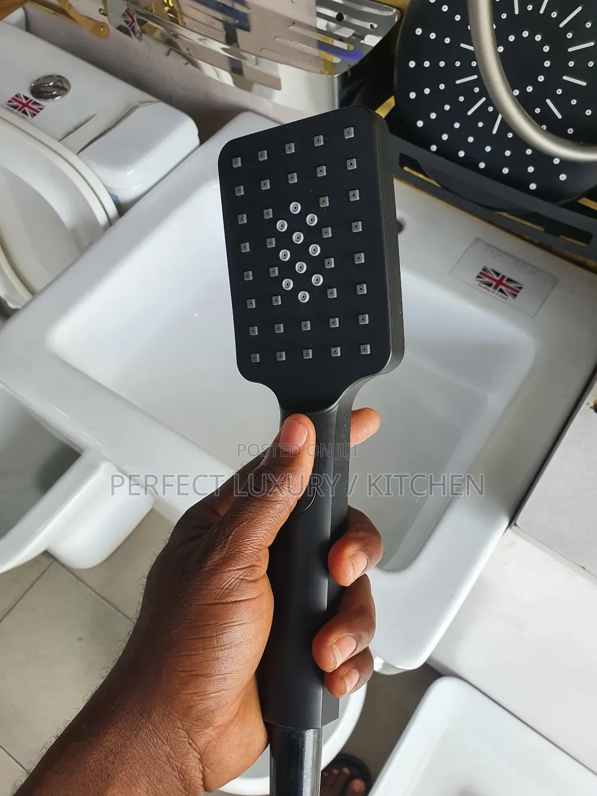 Black Quality Telephone Shower With Cable