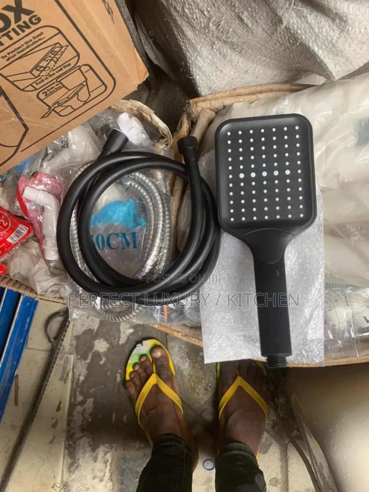 Black Quality Telephone Shower With Cable