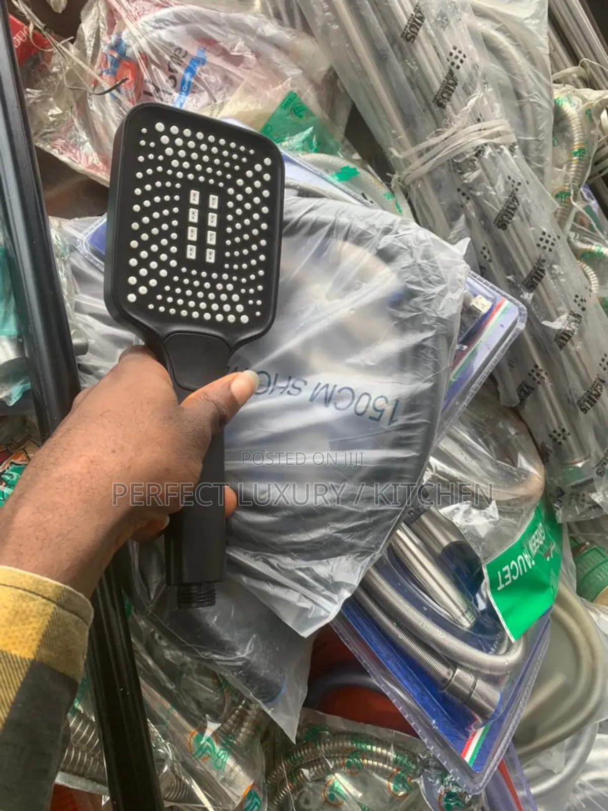 Black Quality Telephone Shower With Cable