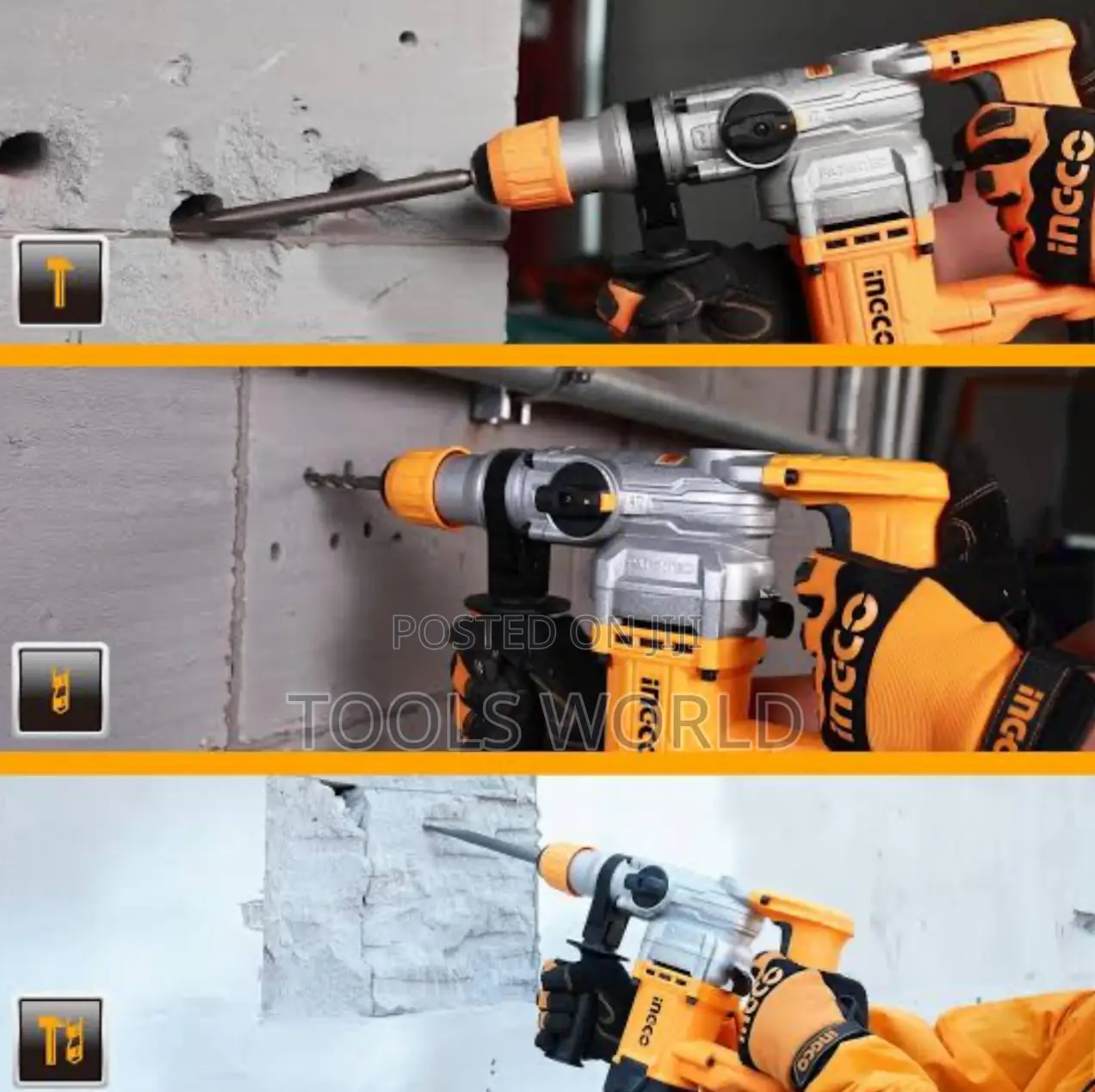 Ingco Rotary Hammer Drill 1050w SDS Plus Chuck