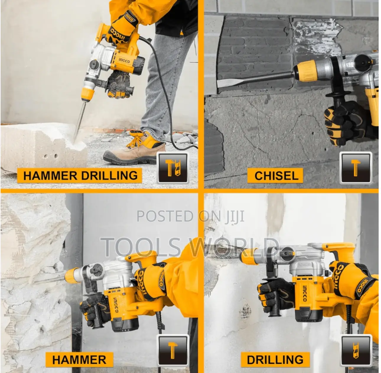 Ingco Rotary Hammer Drill 1050w SDS Plus Chuck