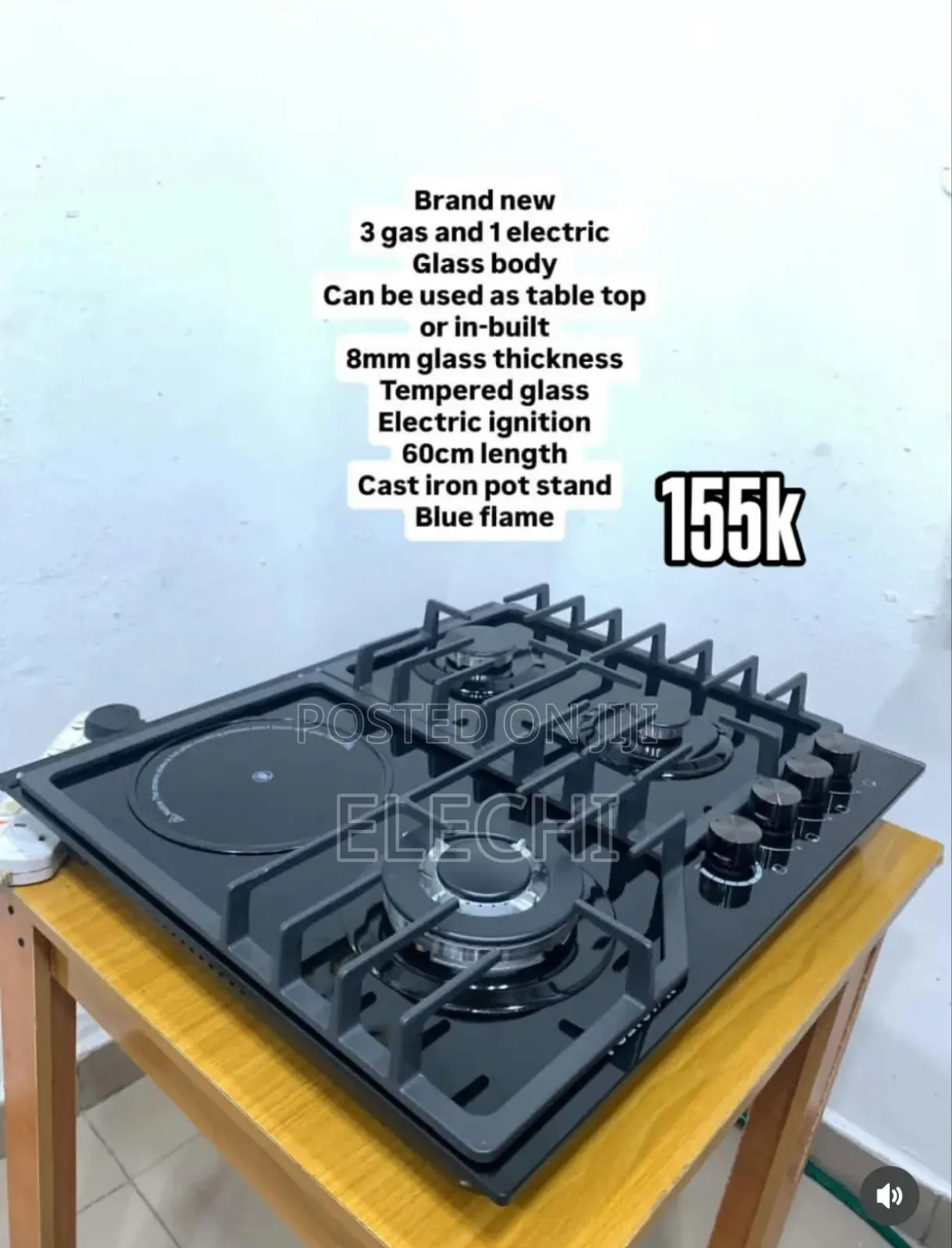 Electric And Gas 4 Burner