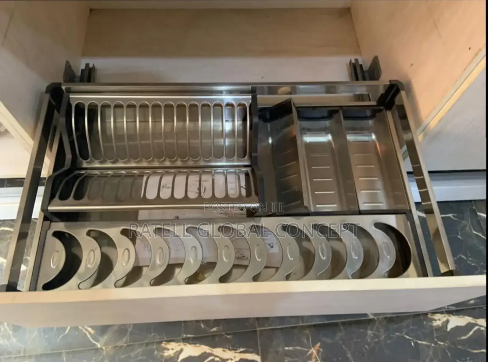 80cm Stainless Steel Drawer Plate Rack