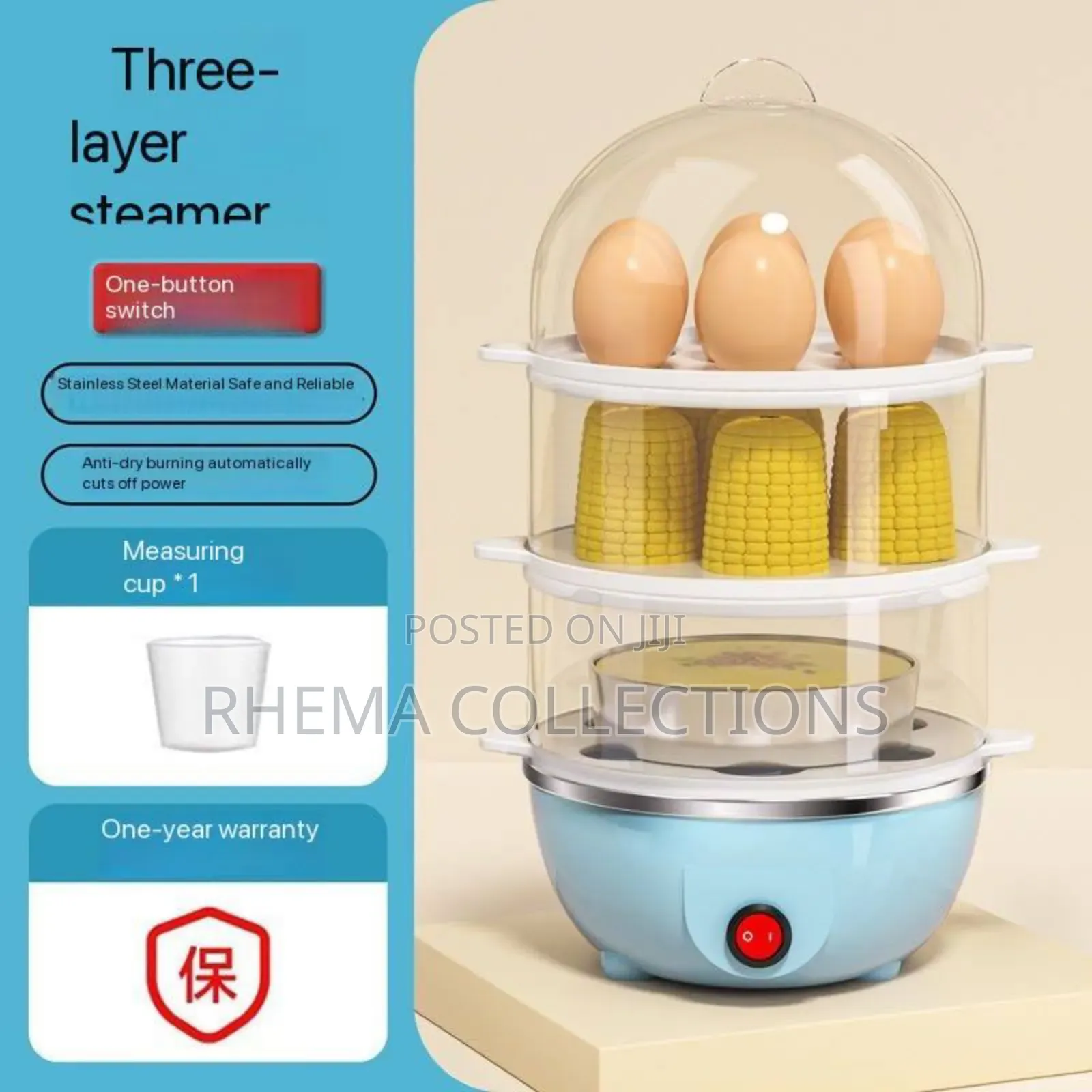 3 Layer Multifunction Elect Egg Boiler/Steamer