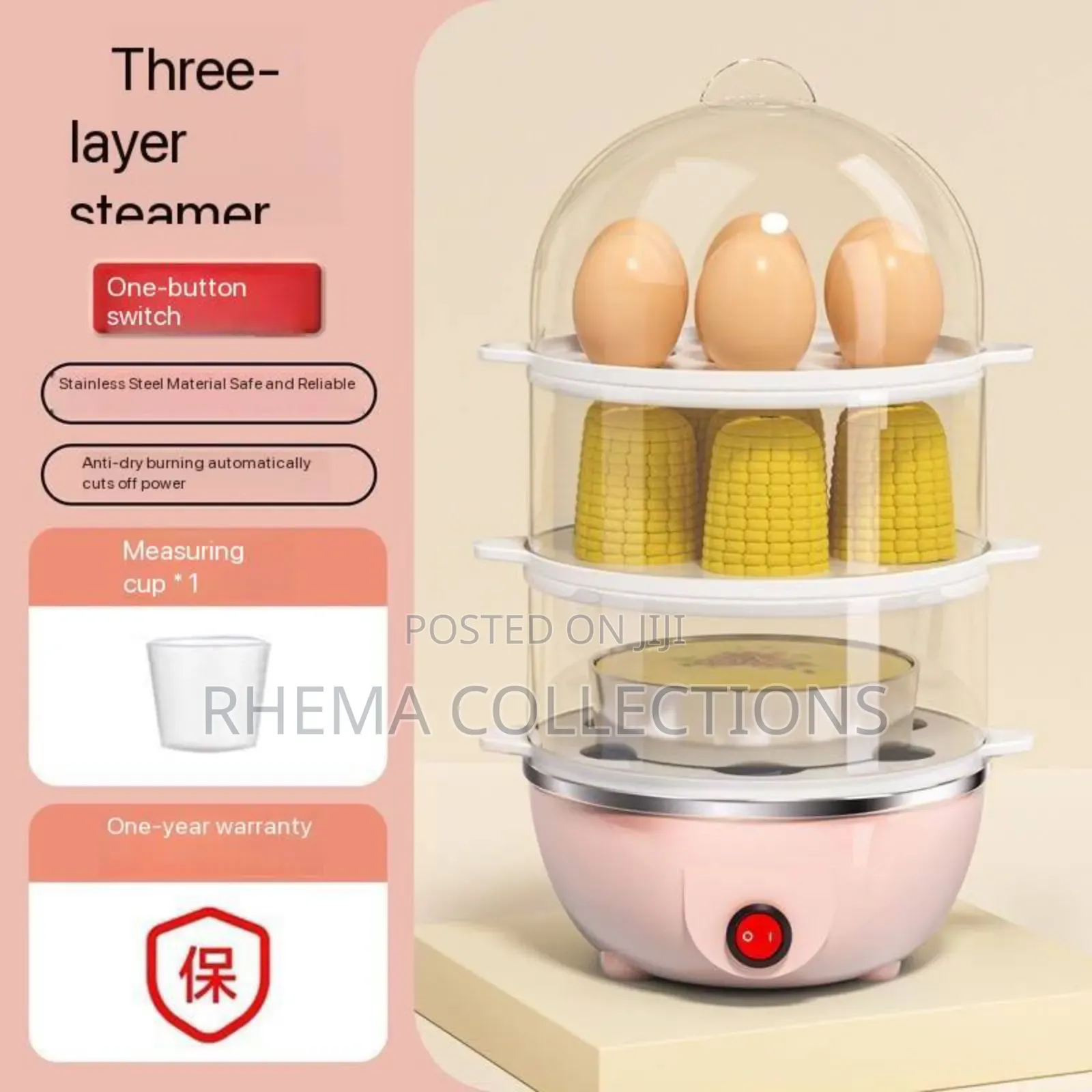 3 Layer Multifunction Elect Egg Boiler/Steamer