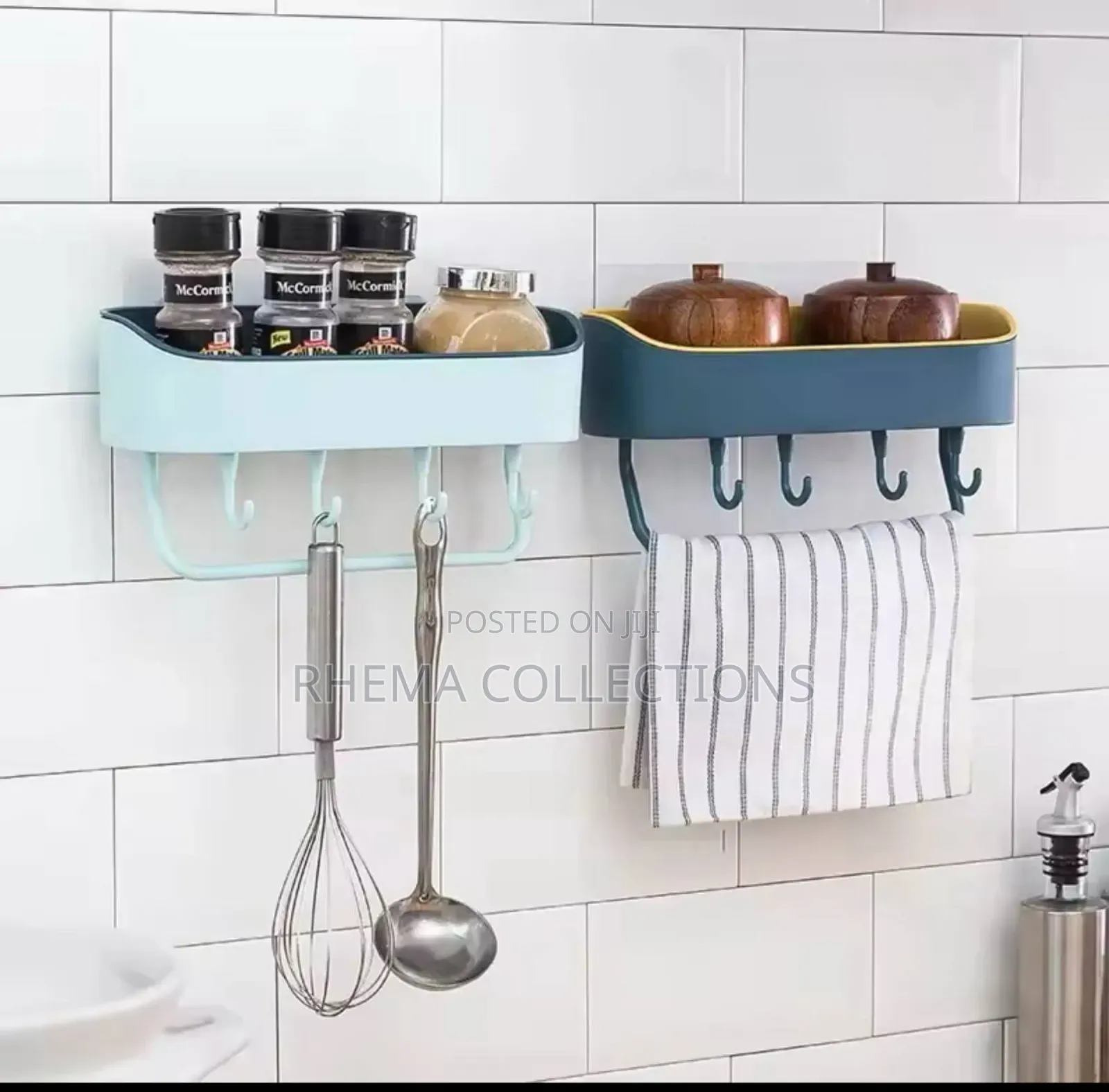 1pc Multipurpose Wall Rack With Towel Holder