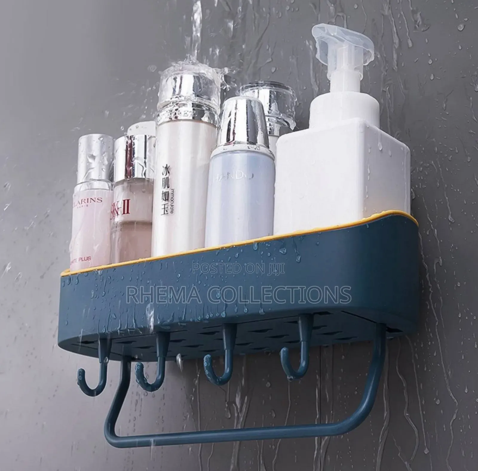 1pc Multipurpose Wall Rack With Towel Holder
