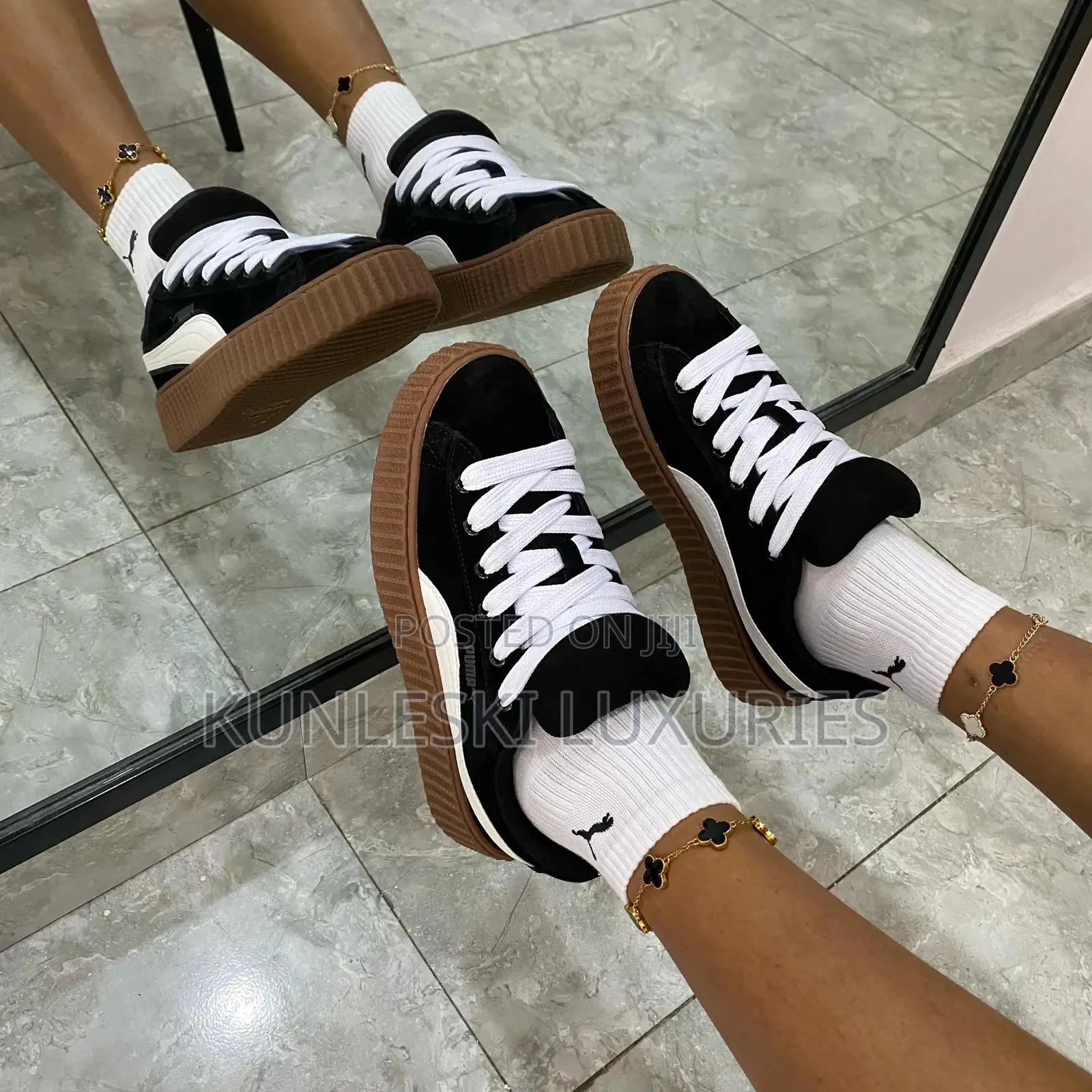 Original Fenty X Puma Creeper Phatty Black Warm Sneakers