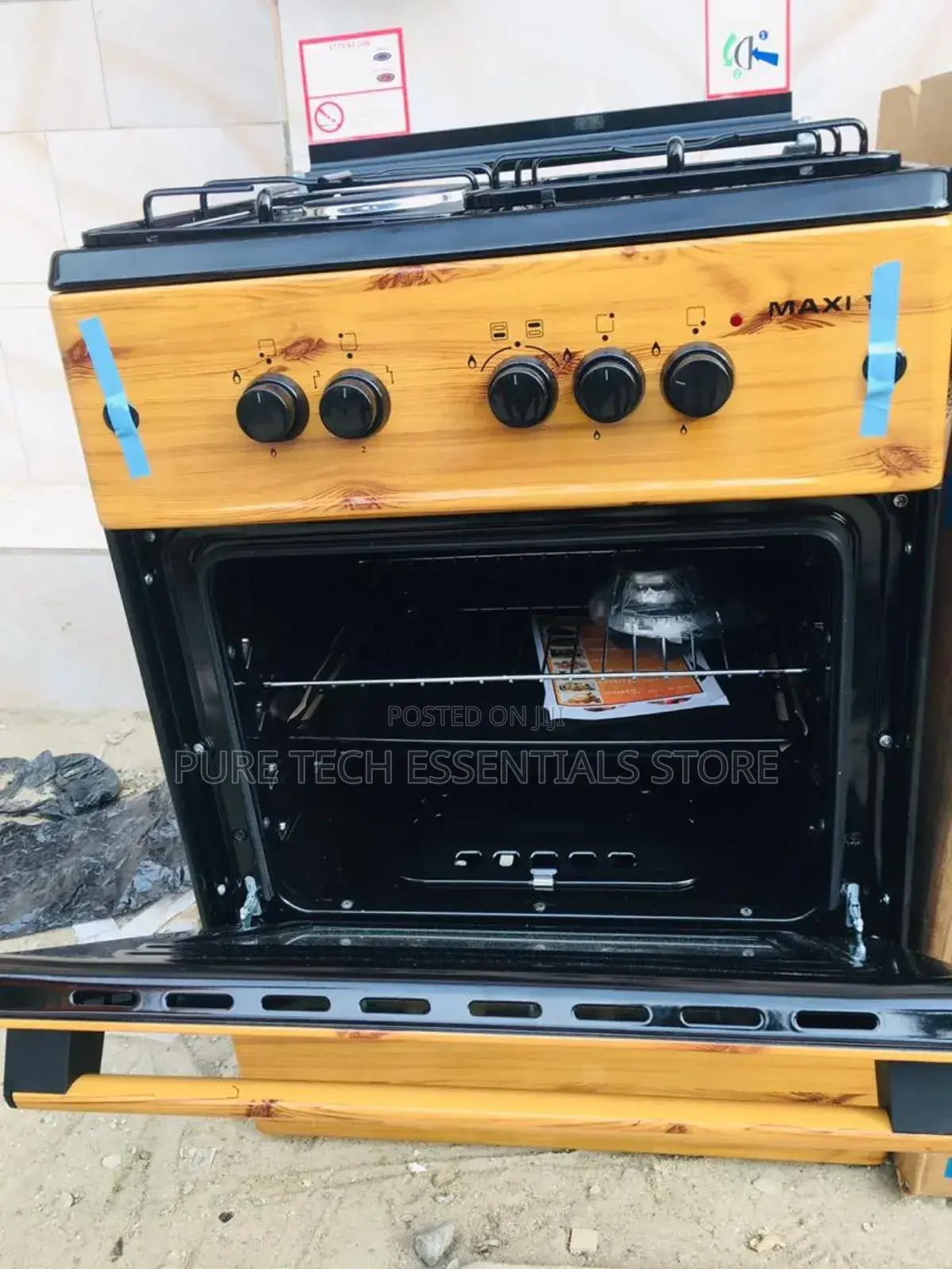Original Maxi 60×60 Wooden Gas Cooker With Hot Plate 3+1