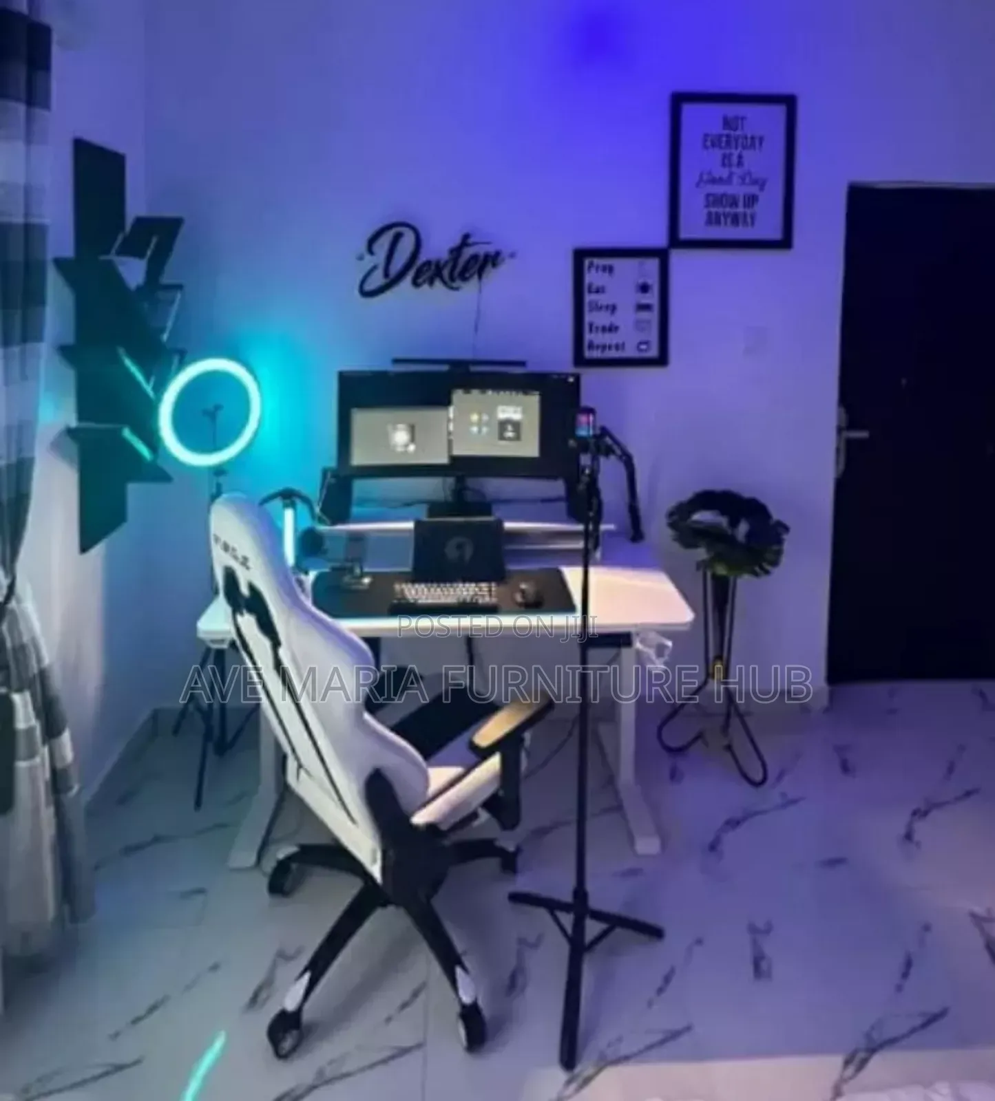 Home/Studio Sit-Stand Gaming Desk and Chair[Dual Motor]