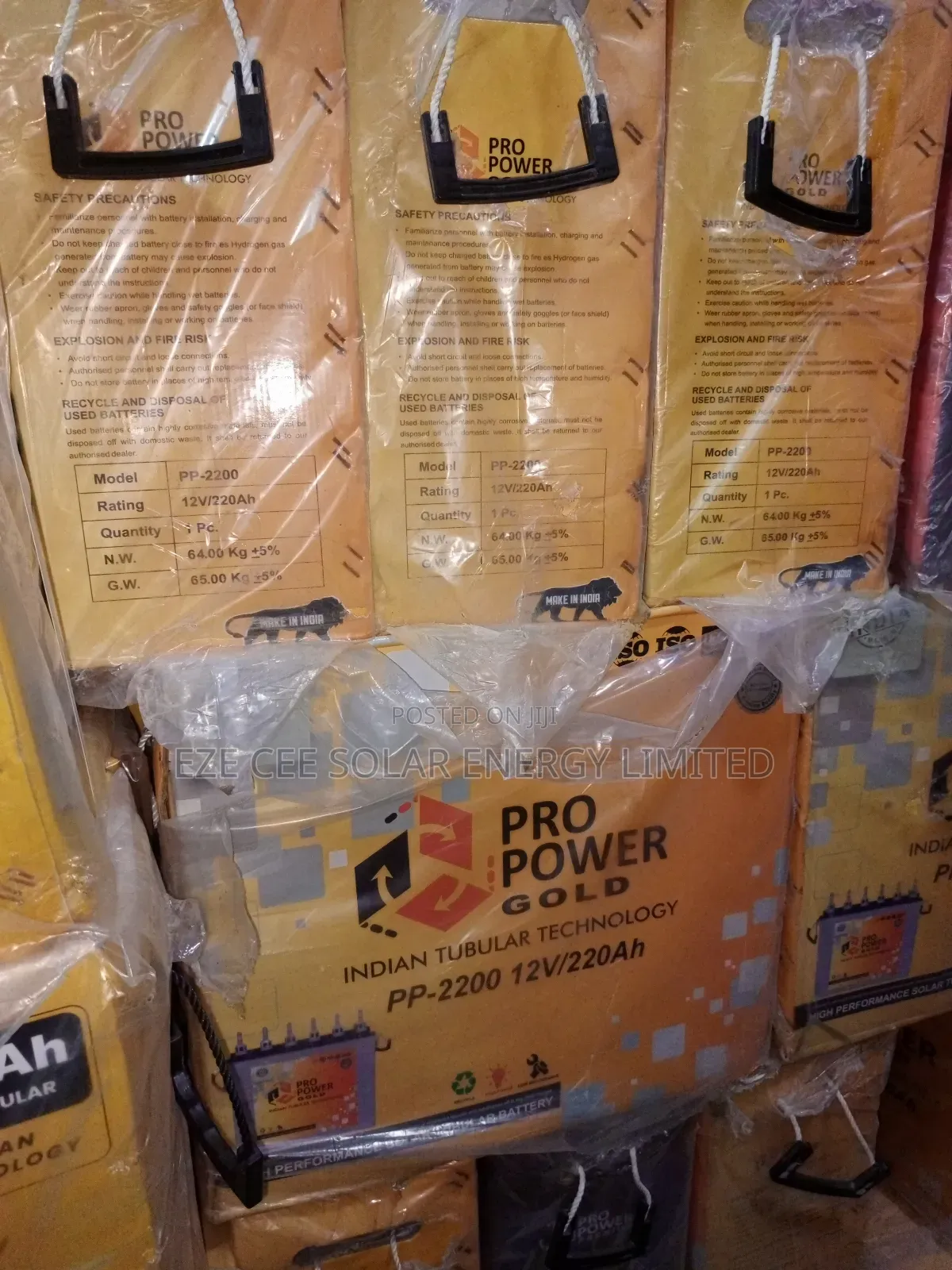 12v 220ahm Pro Power Tubular Battery