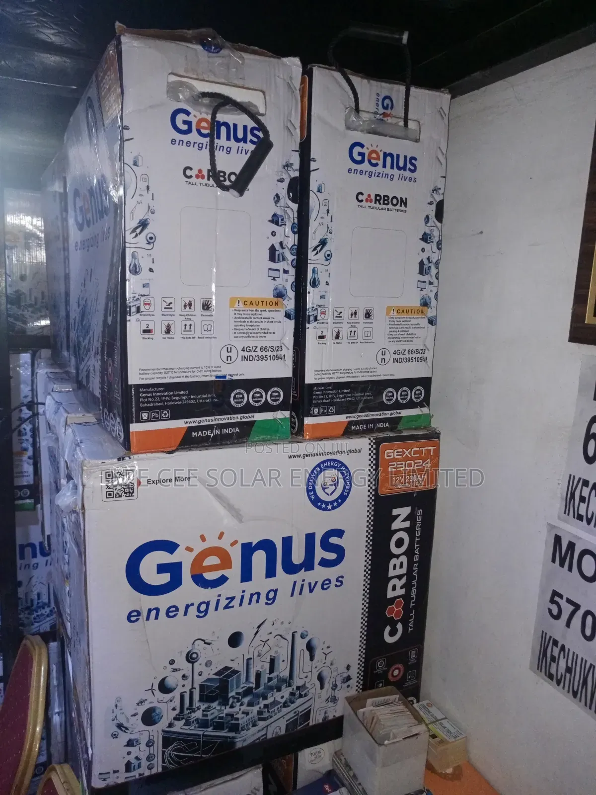 12v 230ahm Genius Tubular Battery