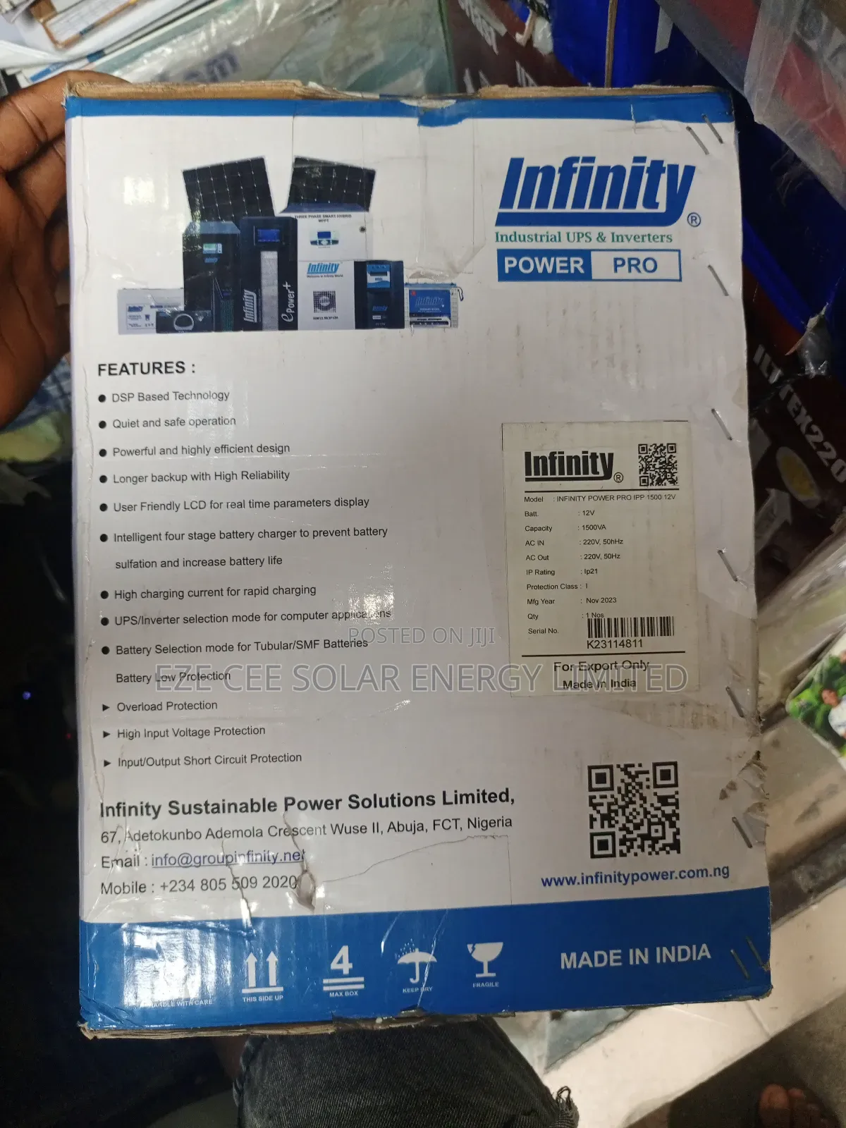 12v 1.5kva Infinity Inverter