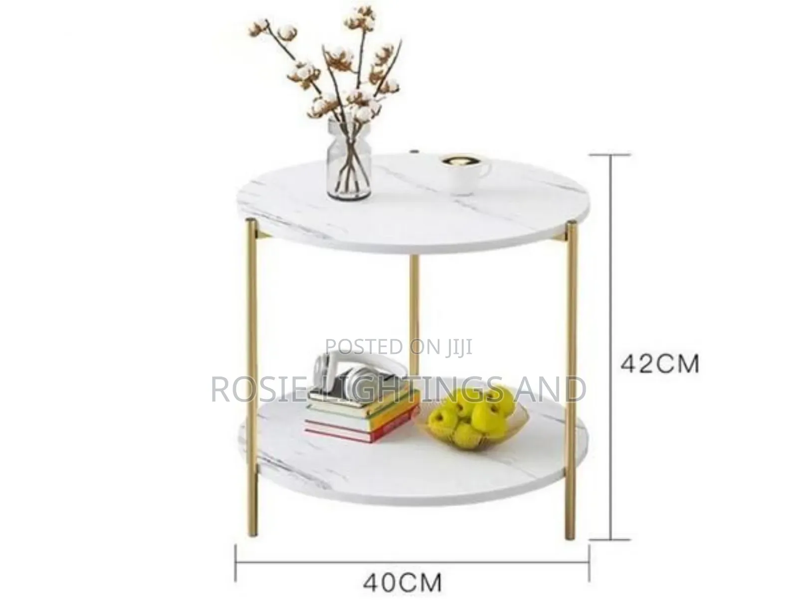 Nordic Style Bedside /Round Table - White