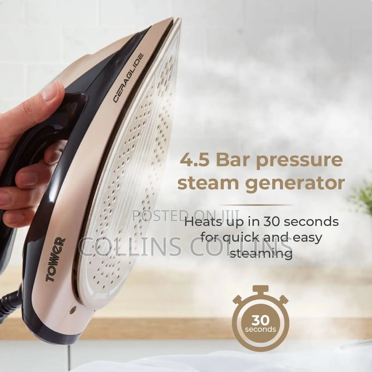 Tower T22024gld Ceraglide Steam Generator Iron