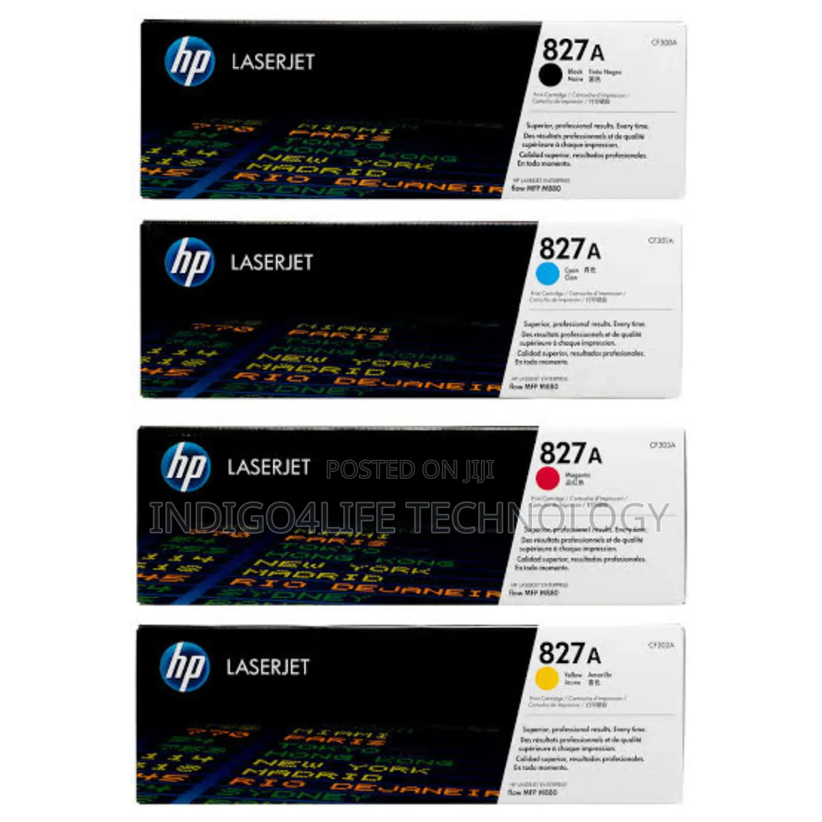 Hp 827a Laserjet Toner Black Magenta Cyan Yellow
