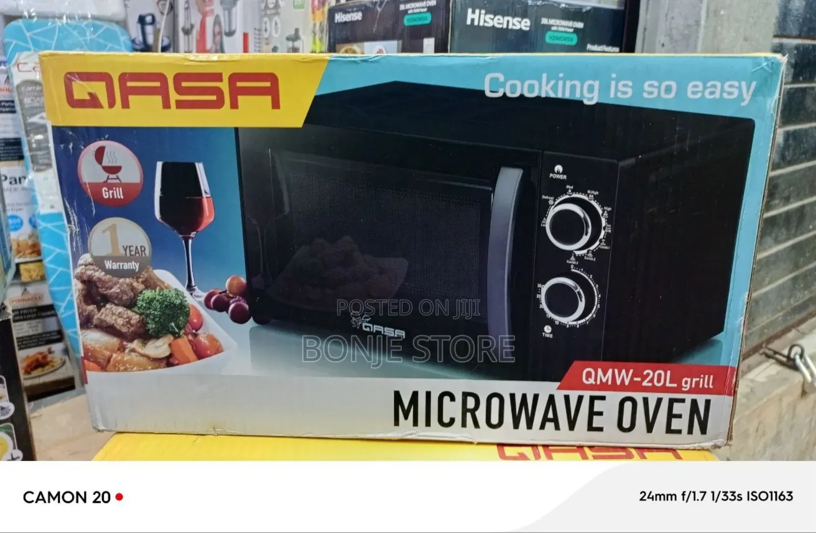 Qasa QMW-20l Grill Microwave Oven - Available in Black White