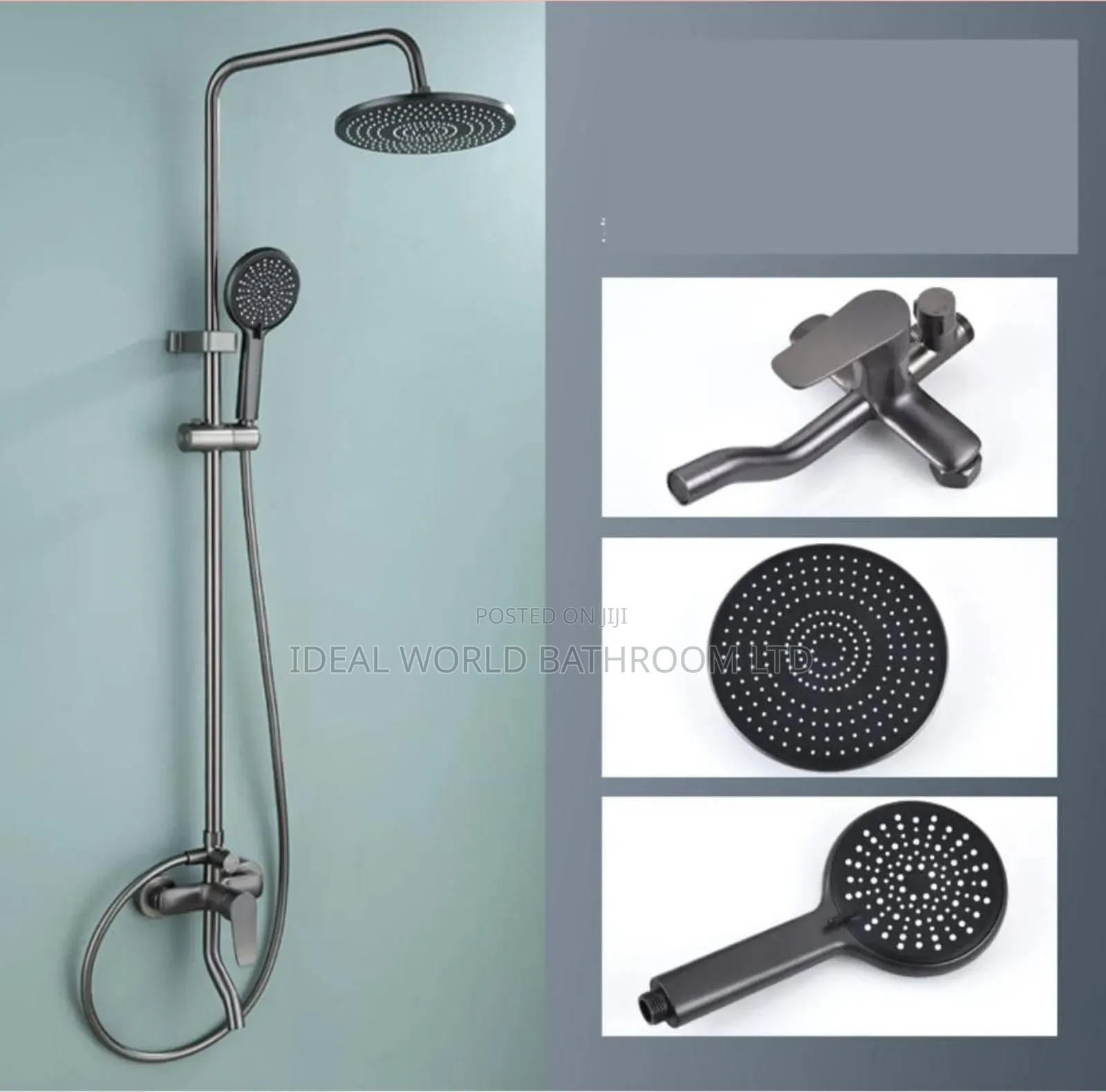 Grey Standing Kettle Mouth Shower